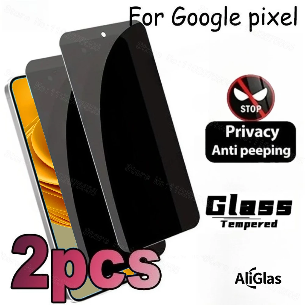2 Stück Sichtschutz-Displayschutzfolien für Google Pixel 10 9A 10 9 Pro XL Anti-Peep 9H gehärtete Glasfolie für Google 7 8 Pro