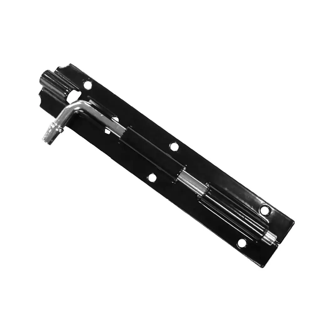 Iron Door Latch Bolt Compact Slide Lock Black 150x28mm Gate Lock for Home Improvement Sheds
