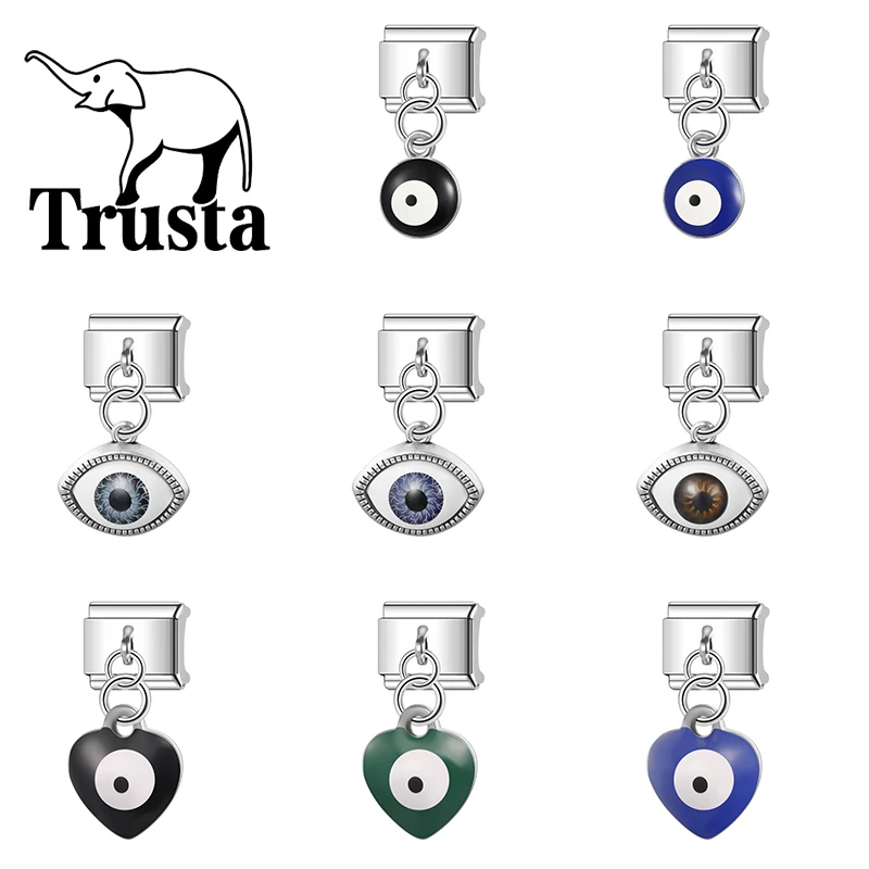 Trusta-Fashion-New-Colorful-Evil-eye-Pendant-Italian-Charm-Link-Fit-Stainless-Steel-Bracelets-DIY-Beads-Making-Hand-Chain-N455