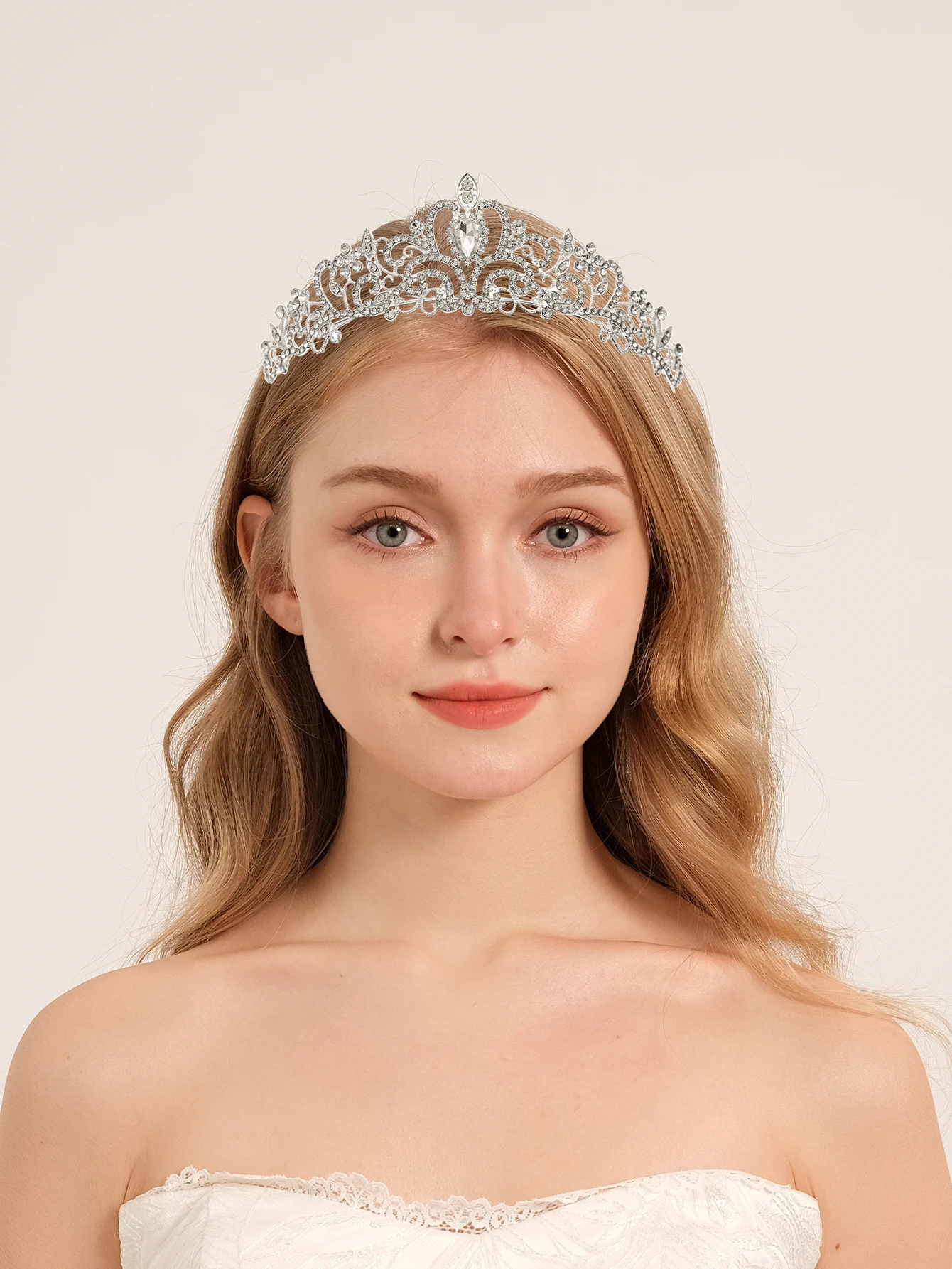 Korean Version Of The Sweet Bride Headdress Luxury Zirconia Crown Alloy Rhinestone Princess Crown Wedding Accessories Jewelry