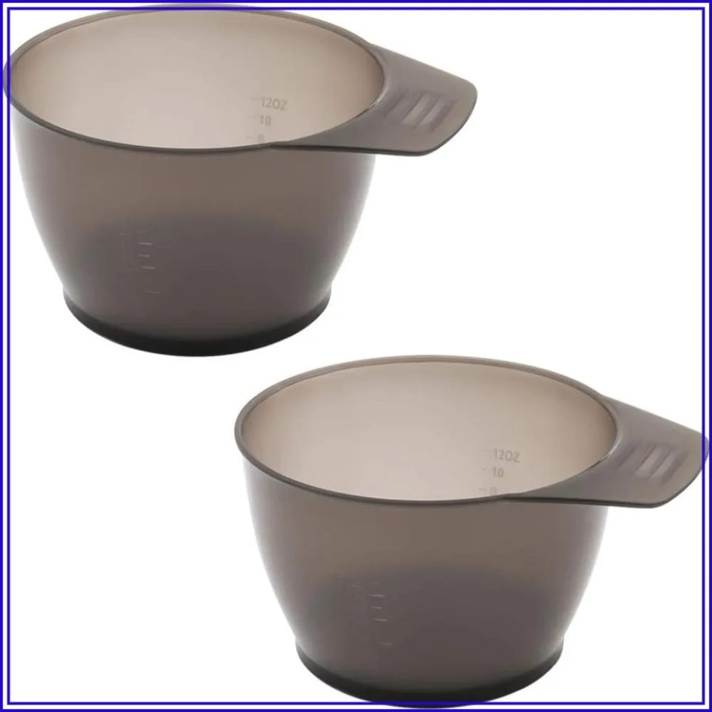 2 Pcs Hair Dye Bowl Set, Plastic Mixing Tint Bowls for Home Salon Use