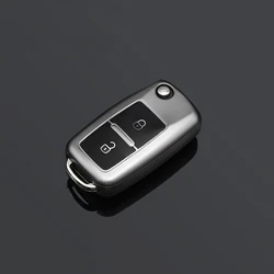 For VW Volkswagen MK4 Bora Golf 4 5 6 Jetta Passat Polo Bora Touran Skoda Seat 2BTN TPU Car Key Case Cover Shell Fob