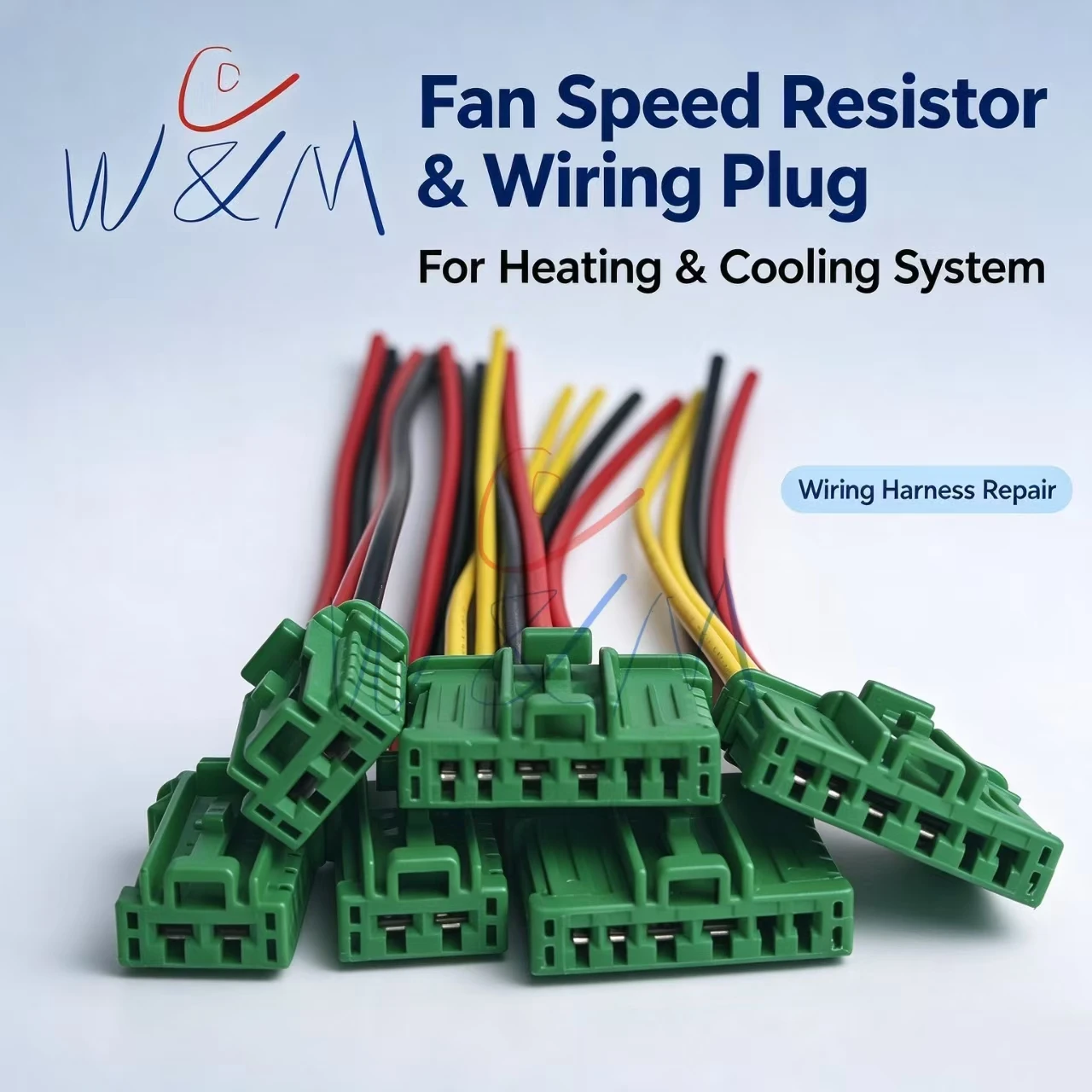 Blower Motor Resistor with Connector Harness for Nissan Tiida Livina, Citroen Peugeot Renault | OE: 27150-ED70A, 27150ED70A
