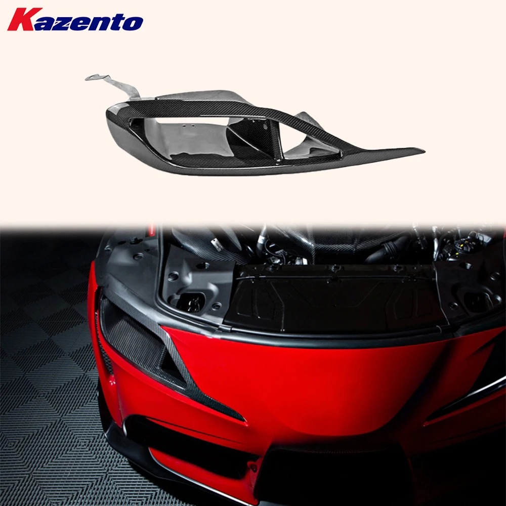 For Toyota 19+ Supra A90 ATTK Type Carbon Fiber Vented Head Light Air Duct