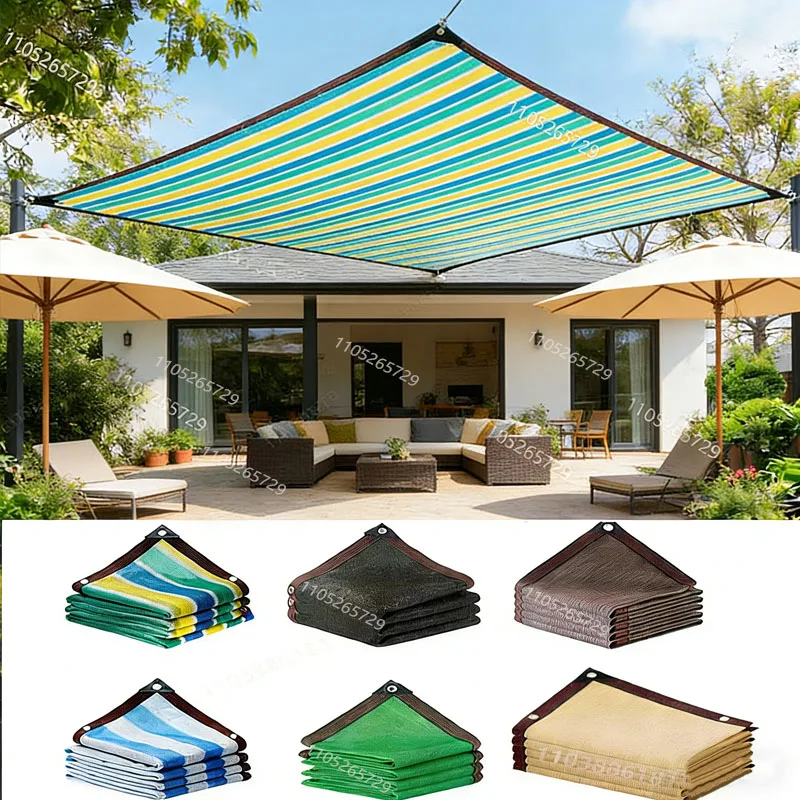 HDPE farbiges Sonnenschutznetz Gartendekoration Pflanzen-Sonnenschutznetz Pavillon Sonnenschutzzelt Camping Sonnensegel Pergola Sonnenschutzzelt