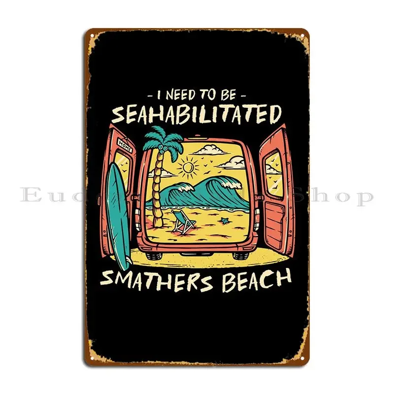 

Smathers Beach Summer Fun Металлический знак Классический дизайн украшения Персонализированная настенная роспись Оловянная вывеска Плакат