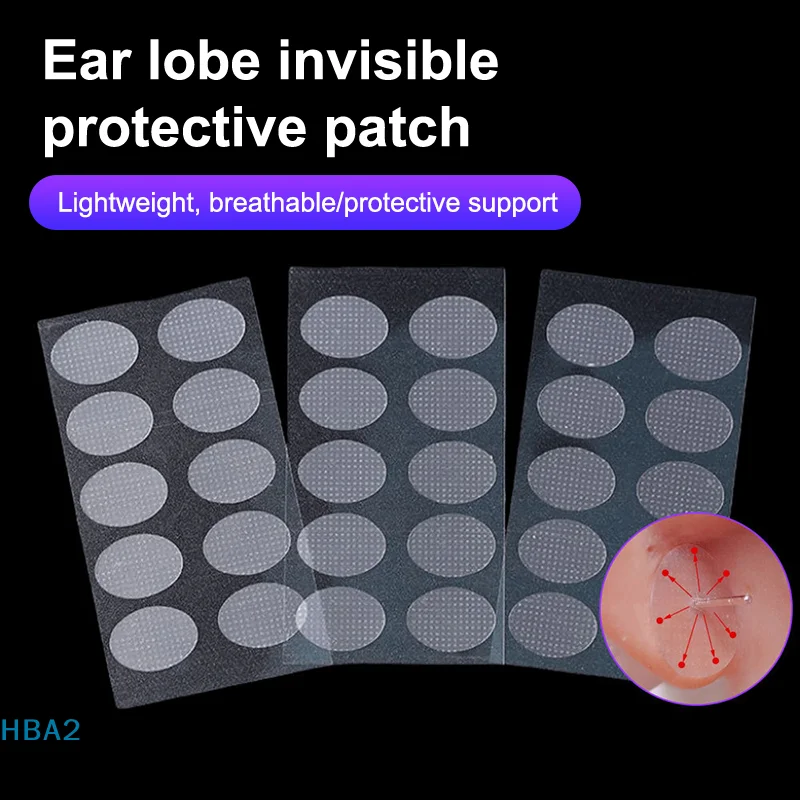 

【H】30/50/100/200 Patches Invisible Earlobes Protective Stickers For Prevent Stretched Or Torn Protective Relieve Heavy Earrings