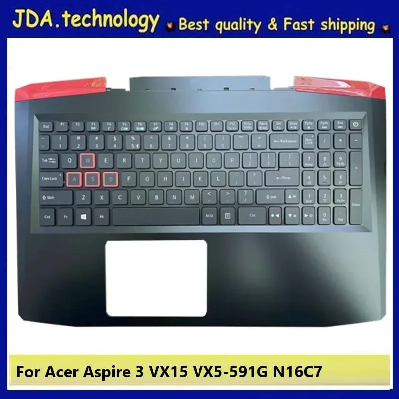 

MEIARROW New/org cases For Acer Aspire VX15 VX5-591 VX5-591G N16C7 Palmrest US keyboard upper cover /US keyboard