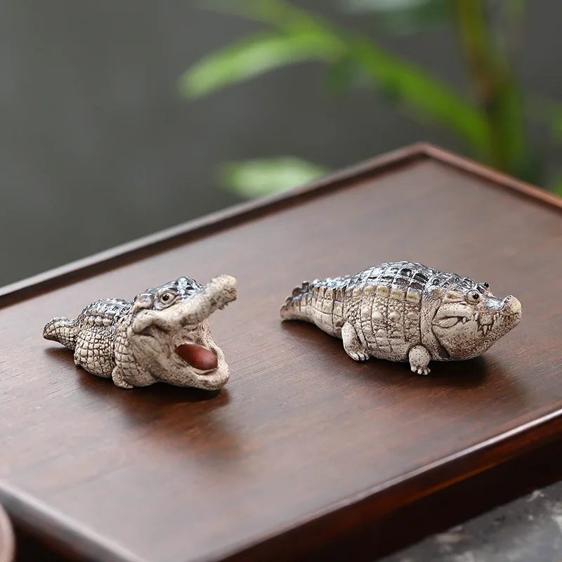 

Yixing Purplue Sand Tea Pet Crocodile Decoration Financial Crocodile Tea Ceremony Accessories Tea Table Decoration