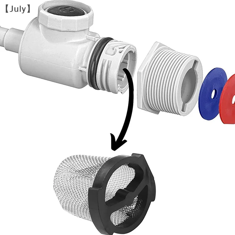 2Pcs 3.5X3X3cm Universal Wall Fitting And Quick Disconnect Filter Screen For Zodiac Polaris Pool Cleaner 280 380 360 180