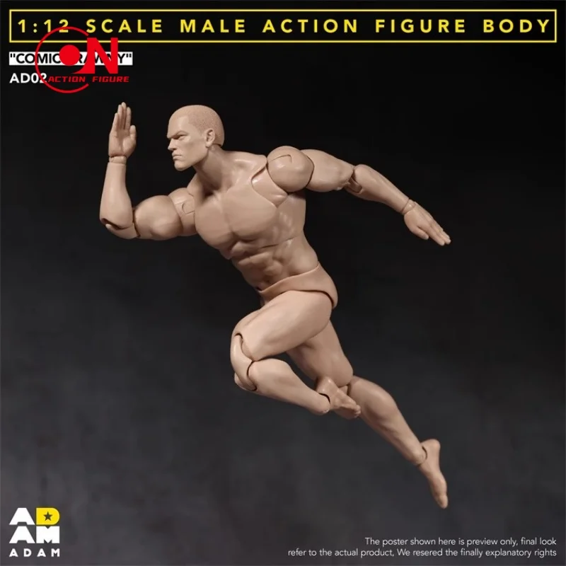 ADAM 1/12 AD02 corps masculin fort bande dessinée héros corps articulé 6.5 ''soldat modèle de figurine à collectionner