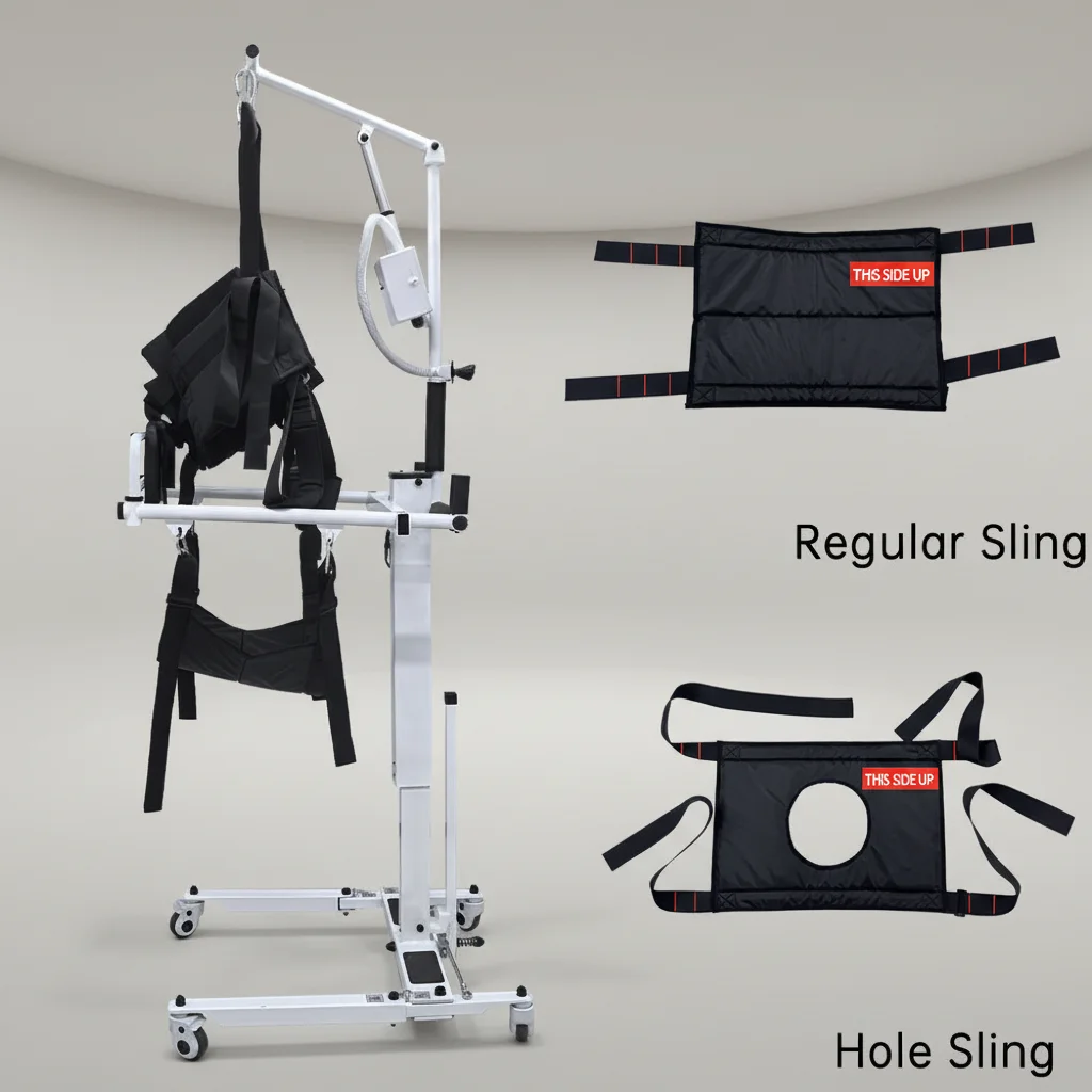 AIROW Certified Foldable Electric Patient Lift Adjustable Sling Portable Home Transfer Machine Rehabilitation Therapy Supplies