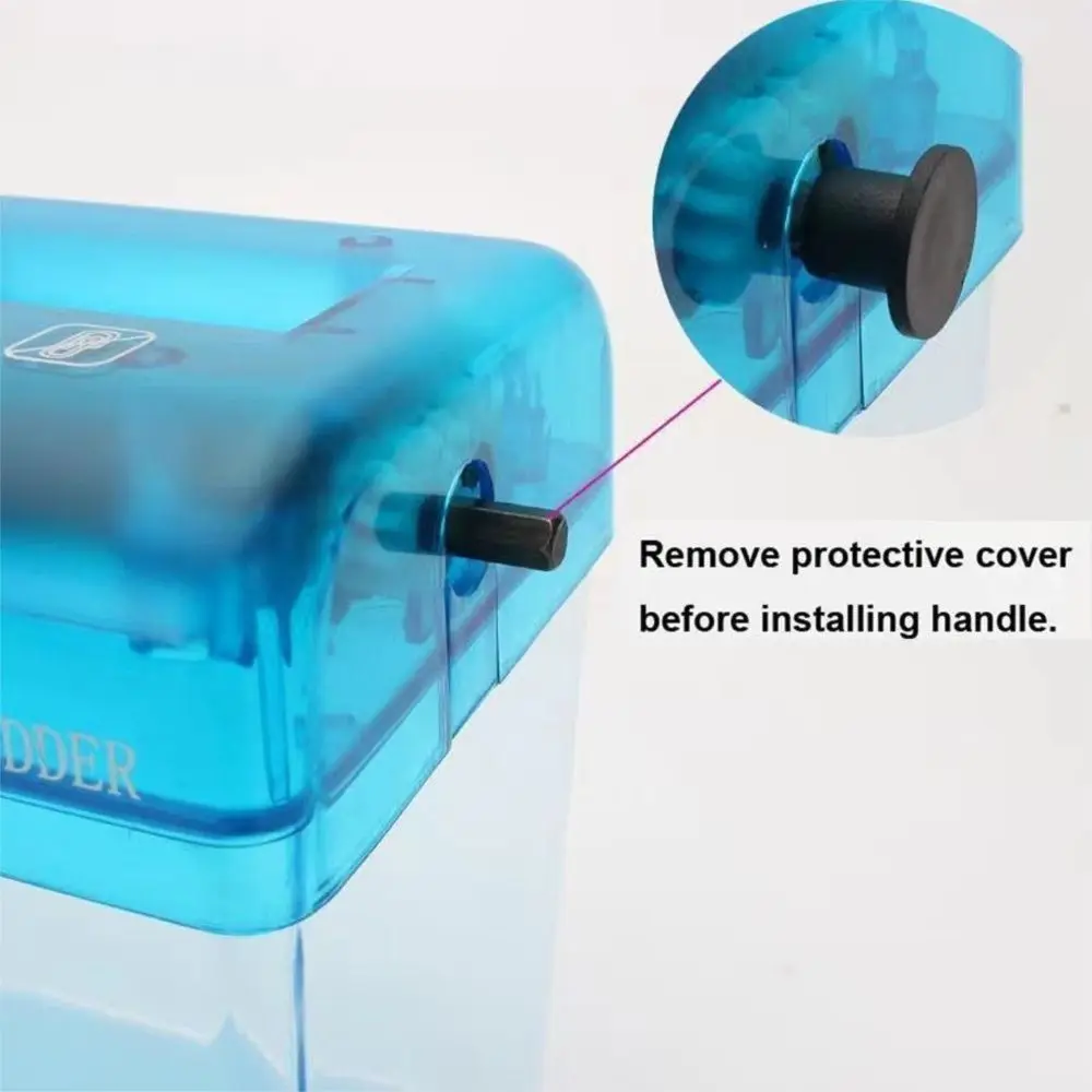 

High Quality ABS Hand Shredder Mini Hand Crank Manual Shredder Transparent Eco-Friendly Paper Cutting Tool Christmas Gift