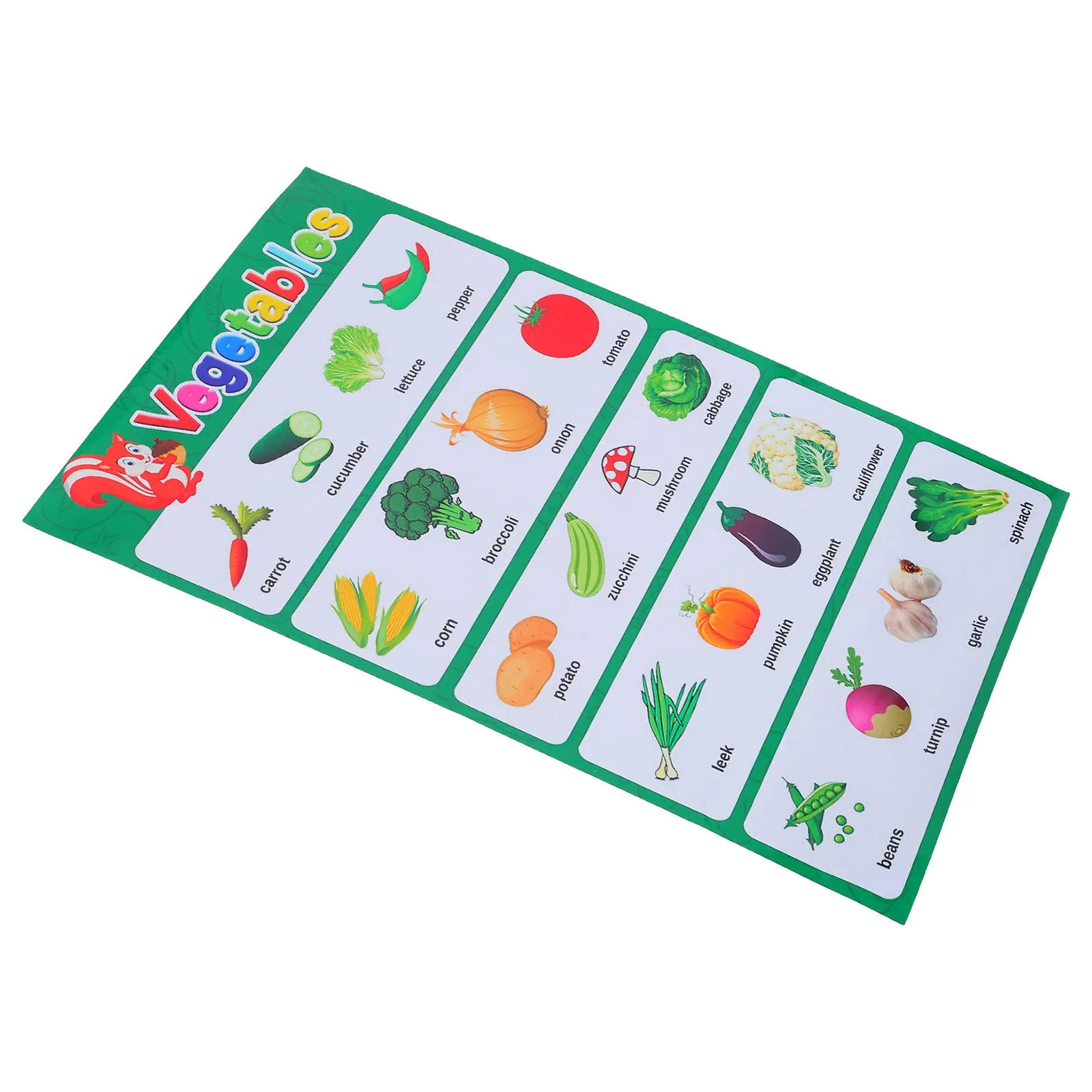 

Vegetables Wall Chart Kitchen Wall Art Educational Poster 23.58x15.72in Preschool Learning Supplies Classroom Posters Room