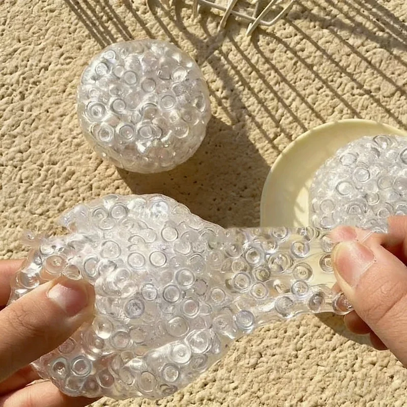 Handgefertigte Squishy-Bälle mit Eisperlen, Quetsch-Ornamente, Fidget-Spielzeug mit Langsamer Rückfederung, Deko für Freunde, Angstlinderung, Entspannungsgeschenk – Detail 5