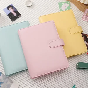 A5 KPOP Photocard Binder con 20 páginas álbum de colección de tarjetas de 4 bolsillos con 80 ranuras de tarjetas PU Tarjetas organizadoras de cuero 10 Mejor carpeta de tarjetas de ventas 4 bolsillo - №3