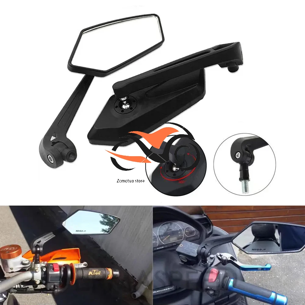 

For YAMAHA TDM850 TDM900 TDM 850 900 Square Motorcycle Mirror Adjustable Rearview Mirror Easy Installation