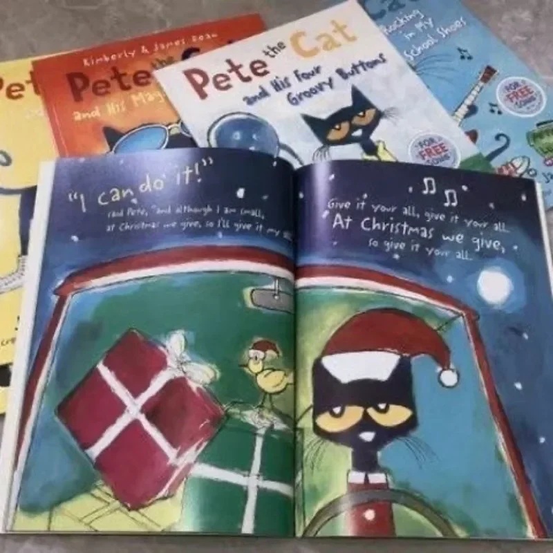 6 Books Pete The Cat Picture Book Children's English Story Book