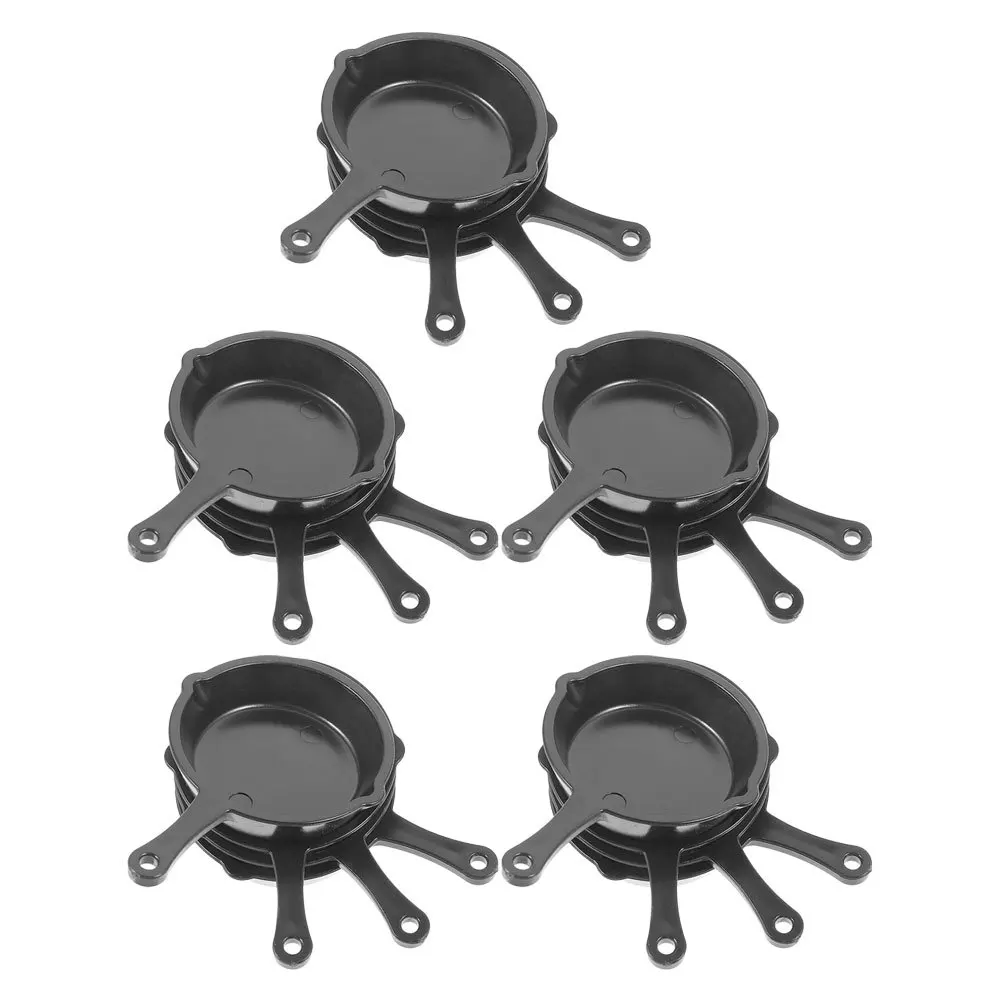20 pezzi padelle in miniatura pentole da cucina creative fai da te pentole di plastica realistiche per scene di case delle bambole mini pentole da cucina