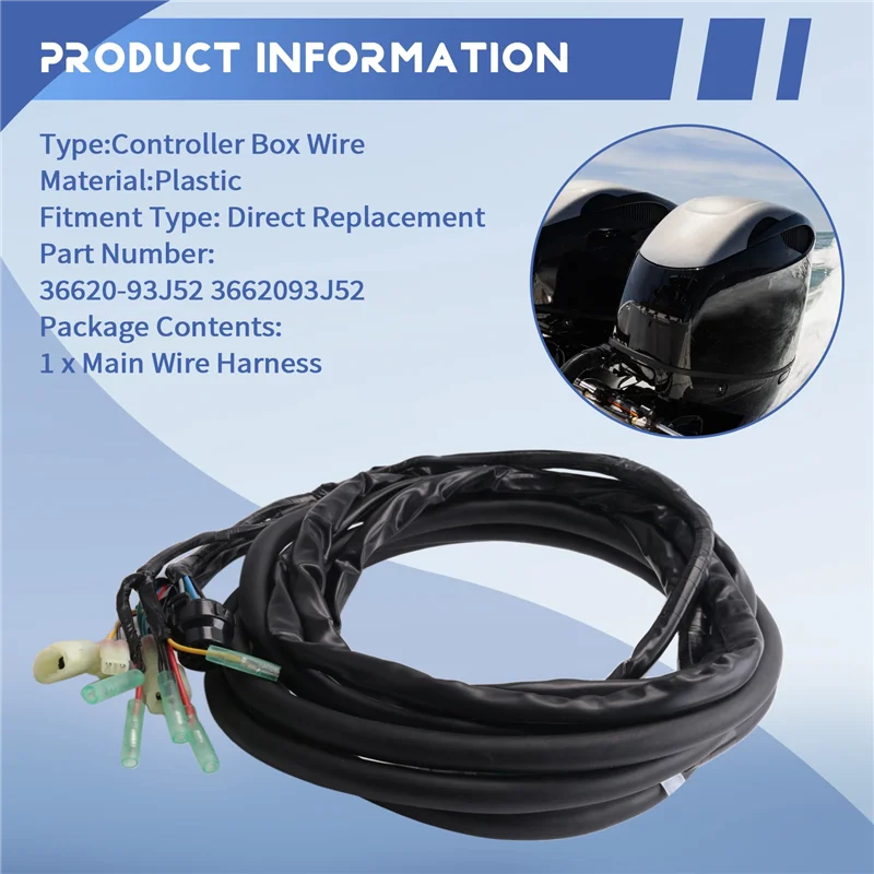 ABQB-36620-93J52 5.2M Boat Outboard Motor Remote Controller Box Wire For Suzuki Outboard Controller Box Main Wire Harness