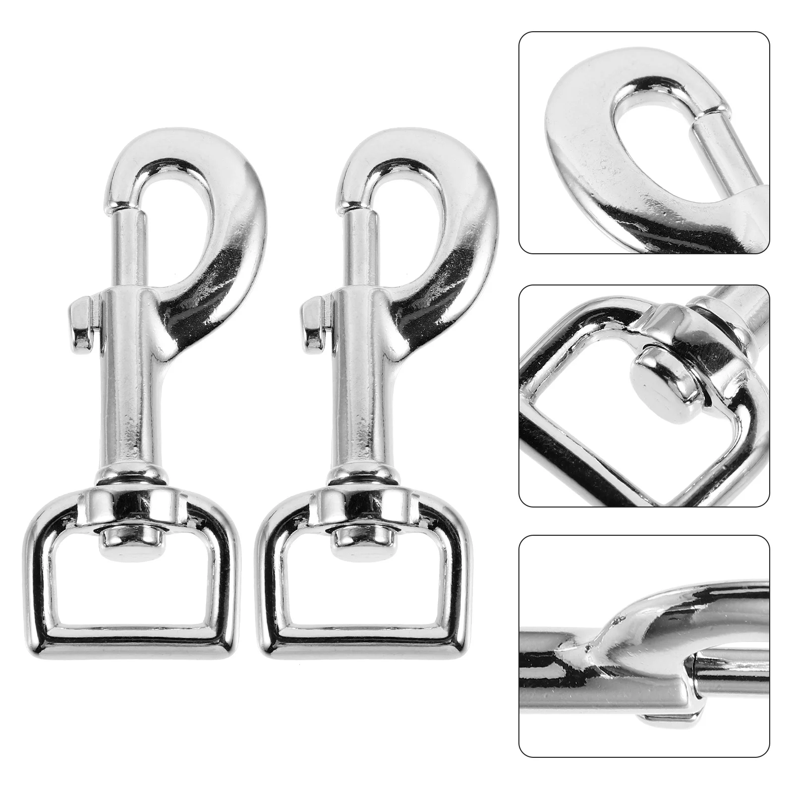 

2pcs Pet Leash Hooks Metal Dog Leash Clasp 360 Rotating Snap Buckle For Dog Collars Luggage Backpacks Multipurpose Snap Hook