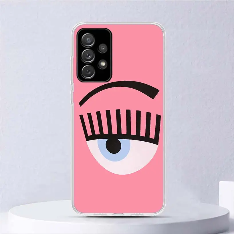 Ferragnies Eyes Chiara Soft Case For Samsung Galaxy A15 A14 A13 A12 A55 A54 A53 A52 Phone Cover A35 A32 A33 A25 A23 A22 A05S A04