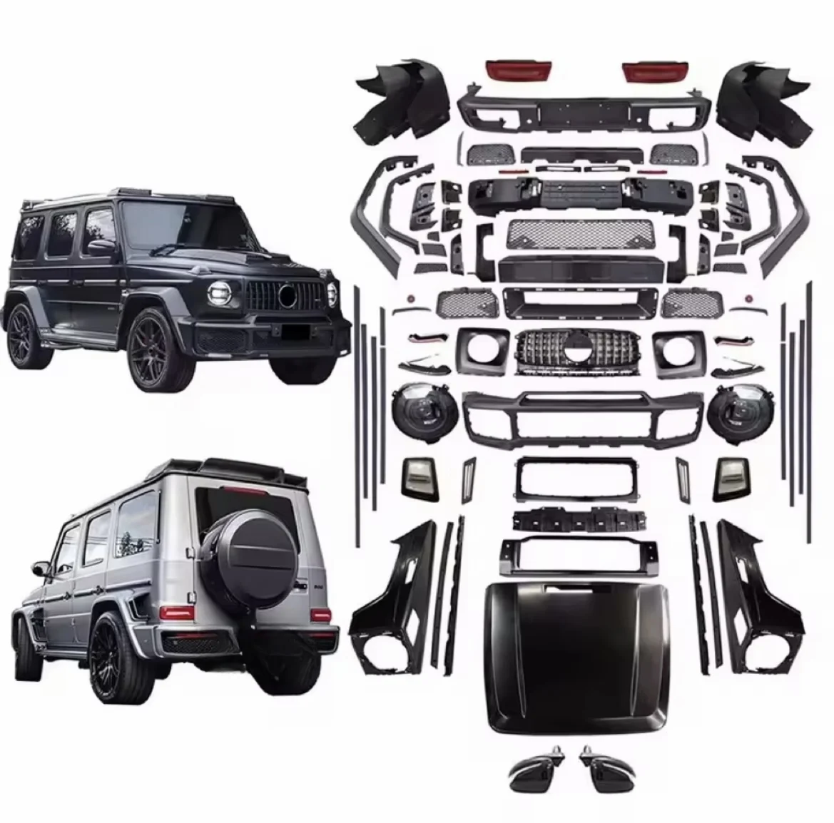 Body Kits For Mercedes-Benz G-Class G Wagon G500 G550 W463 2000-2018 Change to W464 for 2019+ B-Brabus Part Accessories