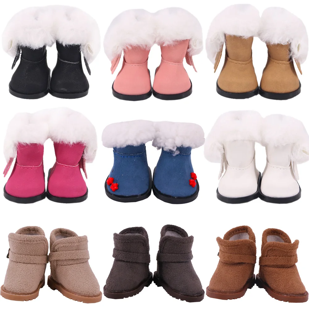 Plush Short Boots Martens for 14.5inch Wellie Wisher&32-34cm Paola Reina Doll Shoes Clothes Accessories,20cm Kpop Star Dolls,Toy