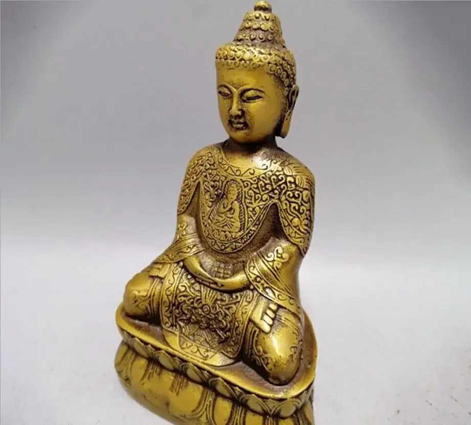 

Copper Statue Sakyamuni decoration pure copper Buddha home opening and offering