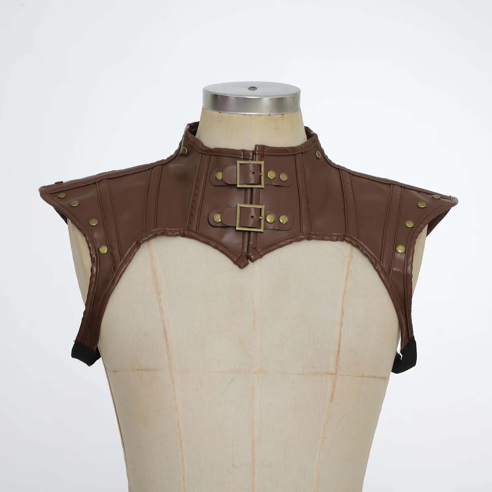 Women Latex Shapewear Body Chest Harness Steampunk Cosplay Game Armor Outfit Sexy Corset Bustier Crop Tops Club Rave Costume