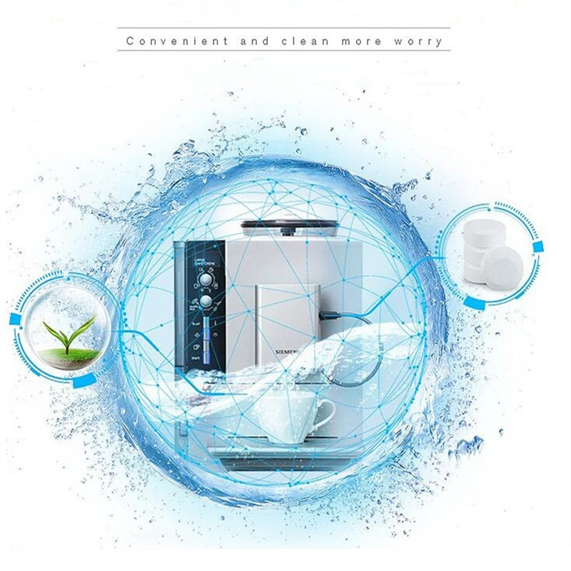 80Pcs Eco-Friendly Coffee Machine Cleaning Tablets Coffee Maker Descaler Tablets Descaling Cleaner Tablets Kitchen Accessories
