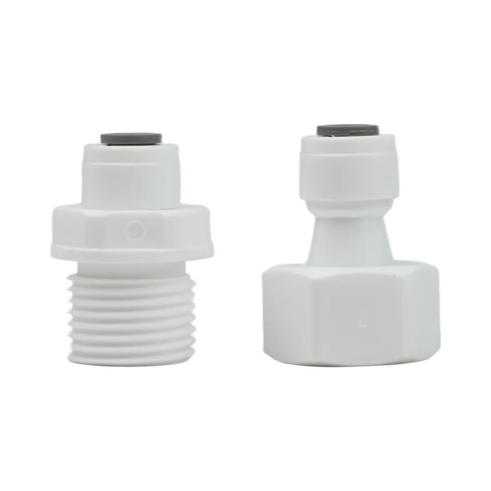 Easy Fit Water Connection Adapter 1/4 Inch to 1/2 Inch Pack of 2 Push Fit Connector for RO Systems Water Filters and Aquariums