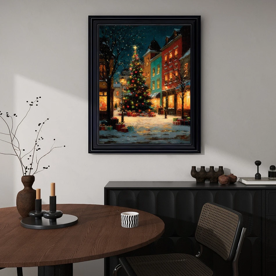 SDOYUNO 5D Diamond Painting Kit Christmas Tree Landscape House Diamond Art Accessories Embroidery Cross Stitch Kits Diamond Mosa