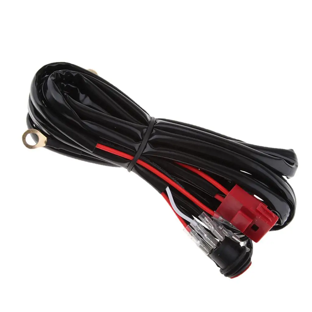 ON OFF Relay Cable Rubber Wiring Harness Kit Inline Fuse Power Relay Waterproof for Motorcycle Electric