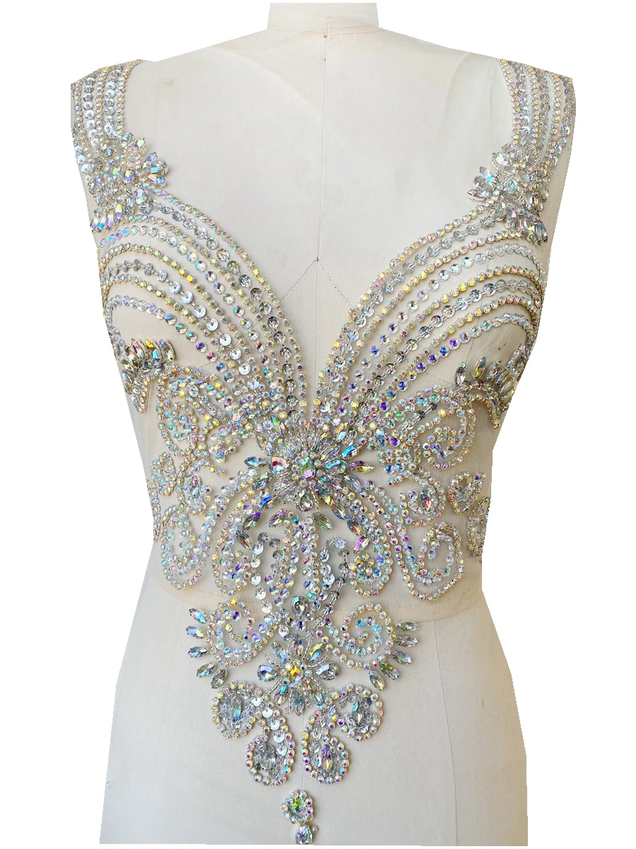 Strass fatti a mano applique in pizzo perline per cucire a mano paillettes toppe per rifinire per abiti accessori per abbigliamento più colore