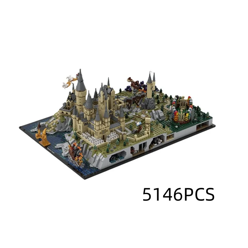 

Wizard Castle and Ground Expansion MOC Building Bricks, Magic Castle Extension Kit for Collection DIY Assembly Building Block