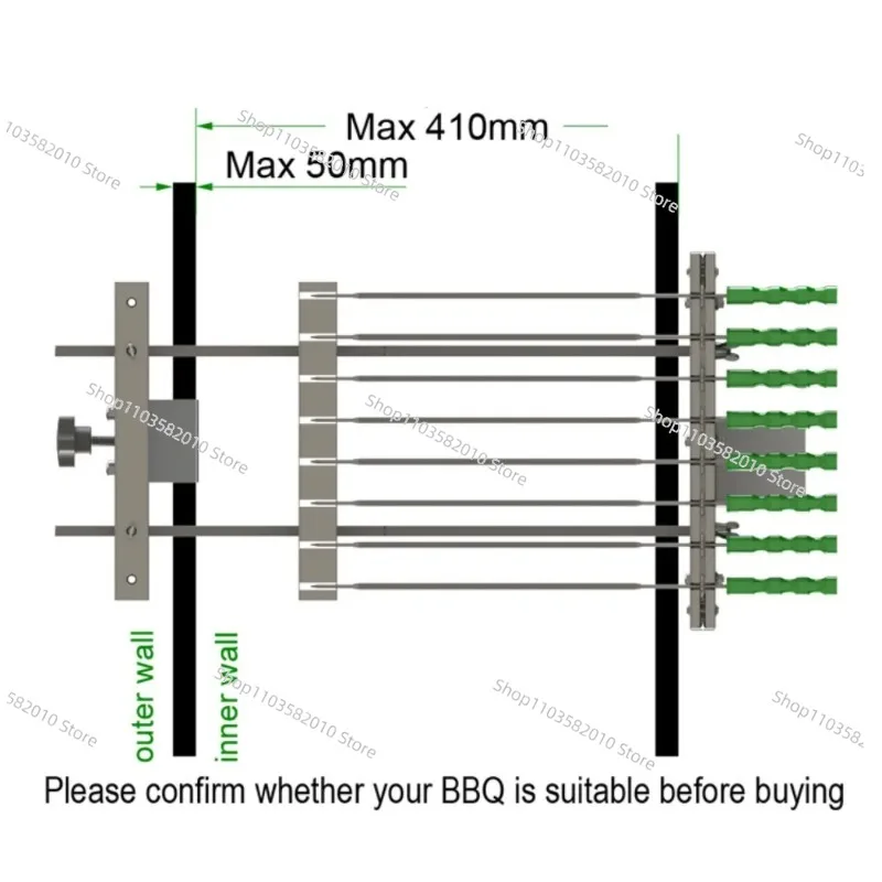 8 automatic flip rotating skewers electric barbecue automatic adjustment camping equipment tools outdoor