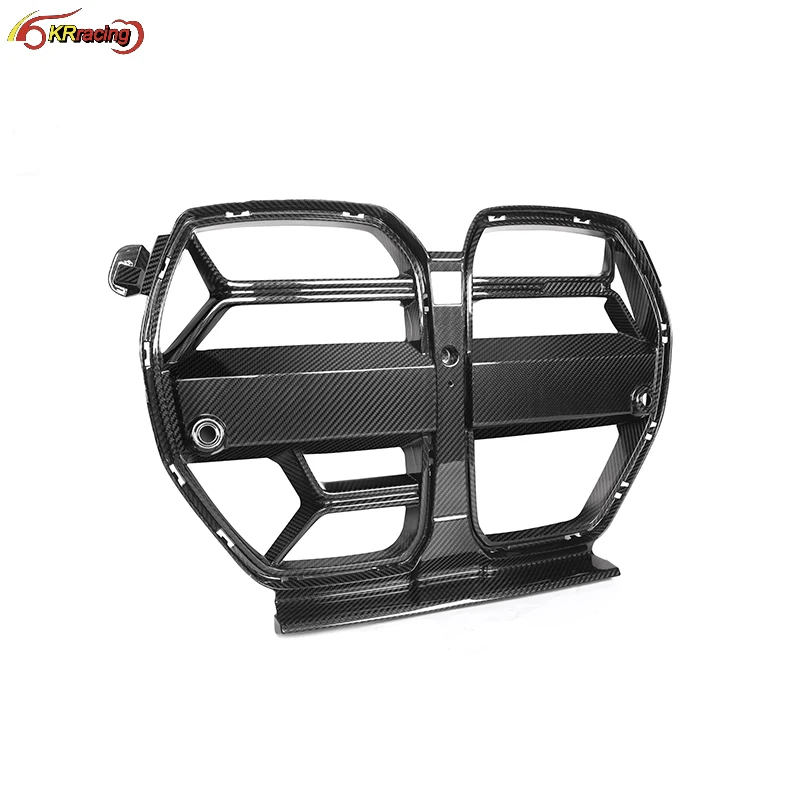 CSL Style Dry Carbon Front Bumper Center Mesh Grille With ACC For BMW G80 M3 G82 G83 M4 2020+