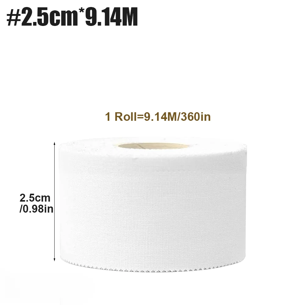 5 Rollen 2,5/3,8/5 cm Sport Sportlich Wasserdicht Baumwolle Weiß Boxen Klebeband Dehnungsverletzungen Unterstützung Sport Bindung Verband