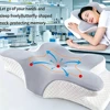 2-in-1 Ergonomic Molded Orthopedic Pillow One Unit Foam Cervical Cushion Comfortable Neck Support Pad for Sore Neck Relief Use 3 2-in-1 Ergonomic Molded Orthopedic Pillow One Unit Foam Cervical Cushion Comfortable Neck Support Pad for Sore Neck Relief Use 3