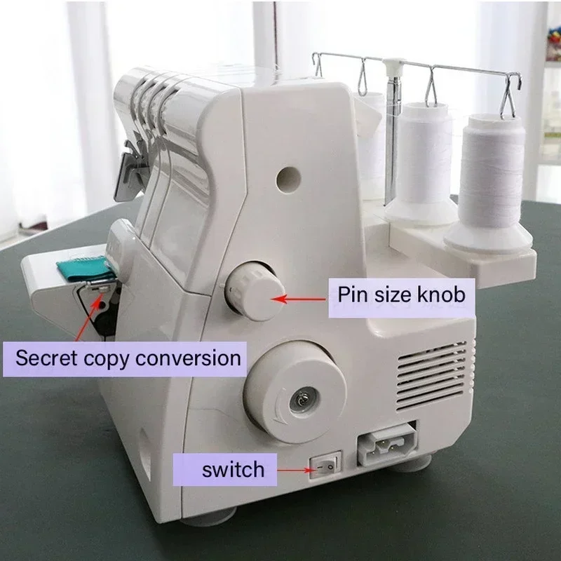 Overlock Sewing Machine  Household Electric Overlocking Machine Code Side Tape Close Copy Fungus Leaf Lace Four Th