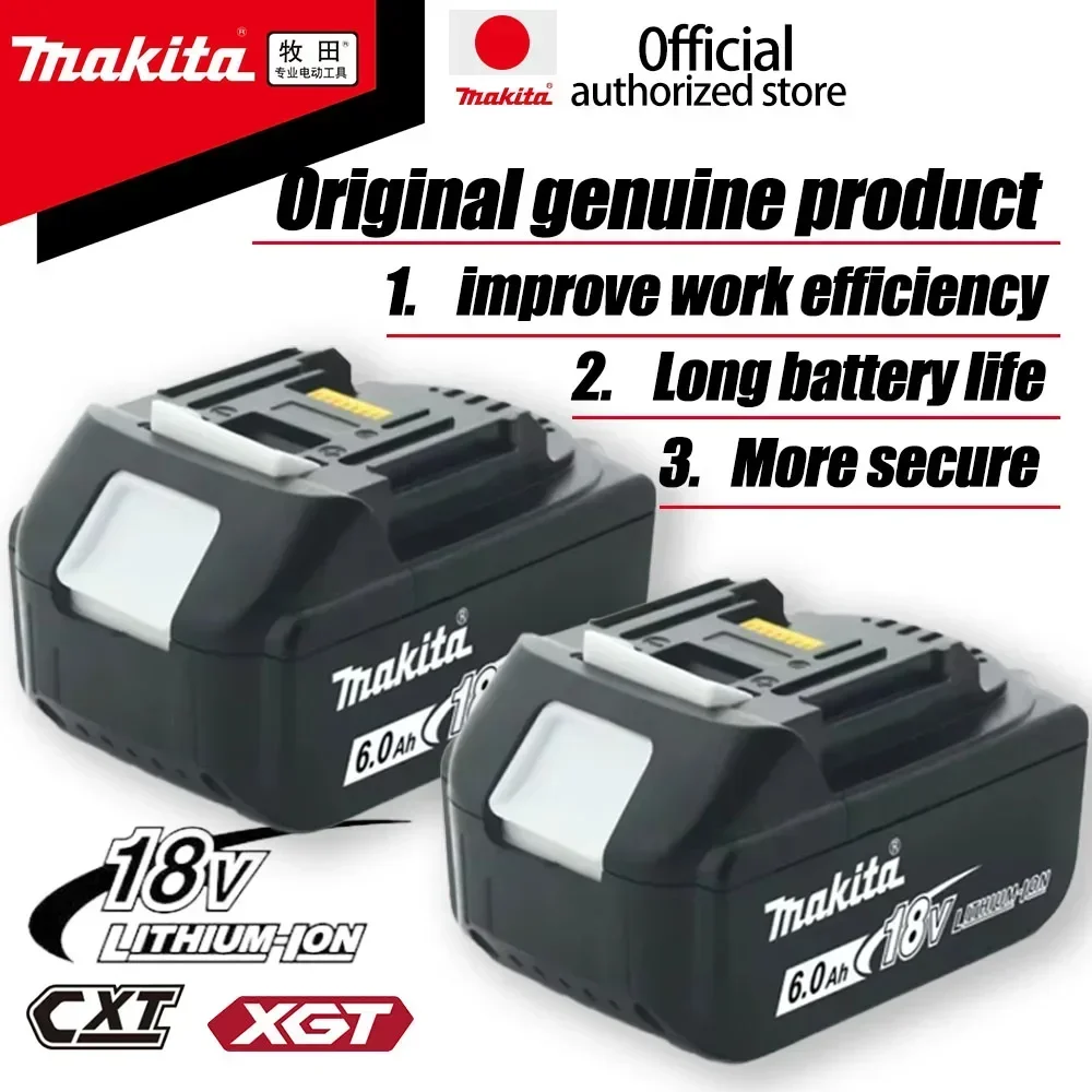 

Original Replacement Li-ion Battery 18V 6Ah for Makita BL1850 BL1860B BL1860 BL1840B BL1830B BL1830 LXT-400 Power Tools