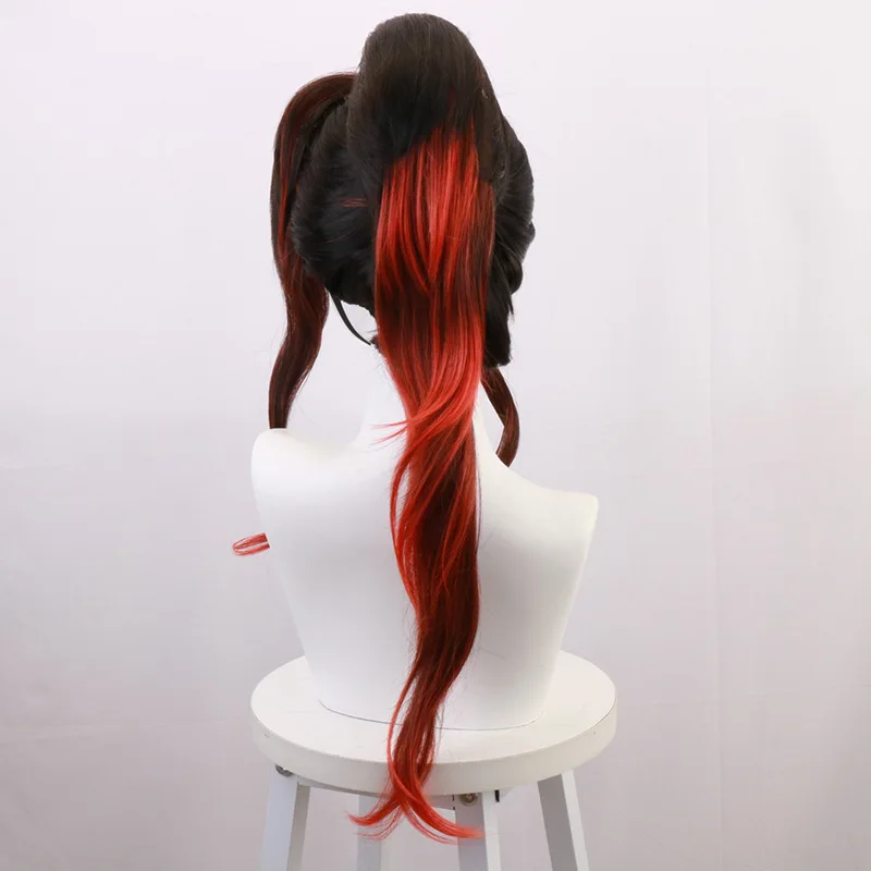 - Kaneki Genichirou / Kuroko / Iwakatsu Cosplay-Perücke mit schwarzem und rotem Farbverlauf für Anime