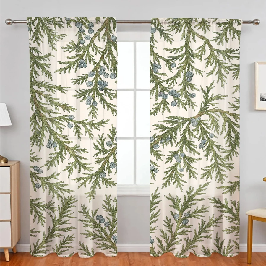 2 stuks kerstgordijnen, groene - Curtain Rods recensie en prijs