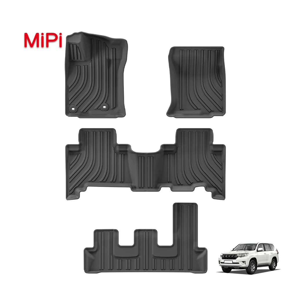 

Custom High Quality TPE Waterproof Car Floor Mat Fuel 7 Seats Without Fire Extinguisher for Toyota Land Cruiser Prado LC150 2010