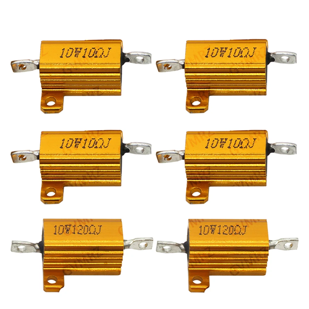 10W 0.1R Aluminum Housing Wirewound Power Resistor Assorted Resistance Values Electronic Component 180R 10K