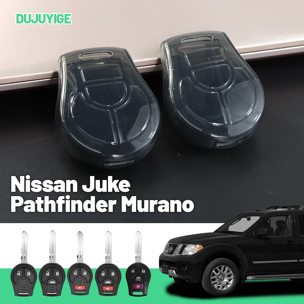 

Clear TPU Car Key Case For Nissan Juke Pathfinder Murano Micra Note Tiida Key Fob Cover Protector Shell Auto Accessories