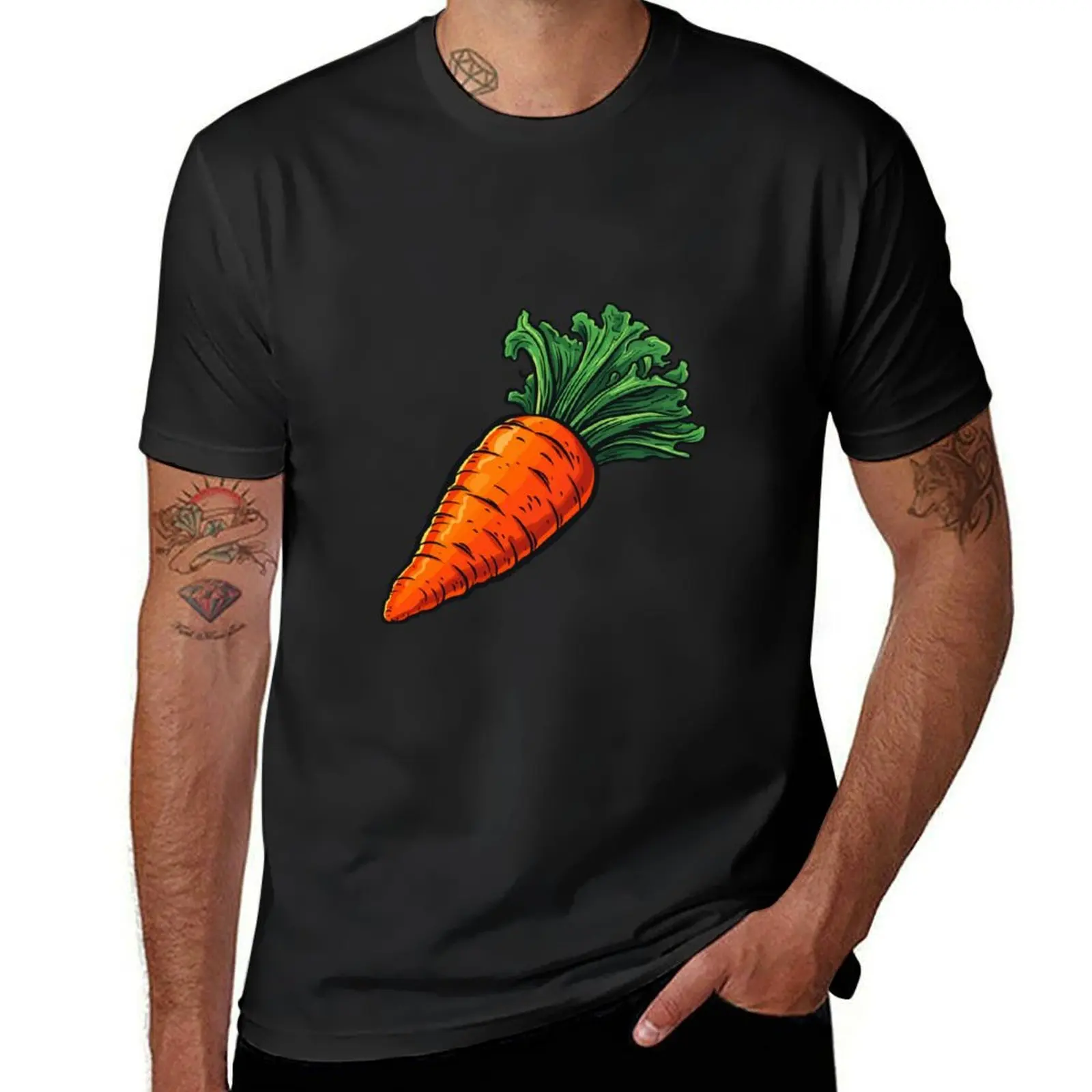 Juicy Orange Carrot Cartoon Style T-Shirt plain customizeds mens white t shirts