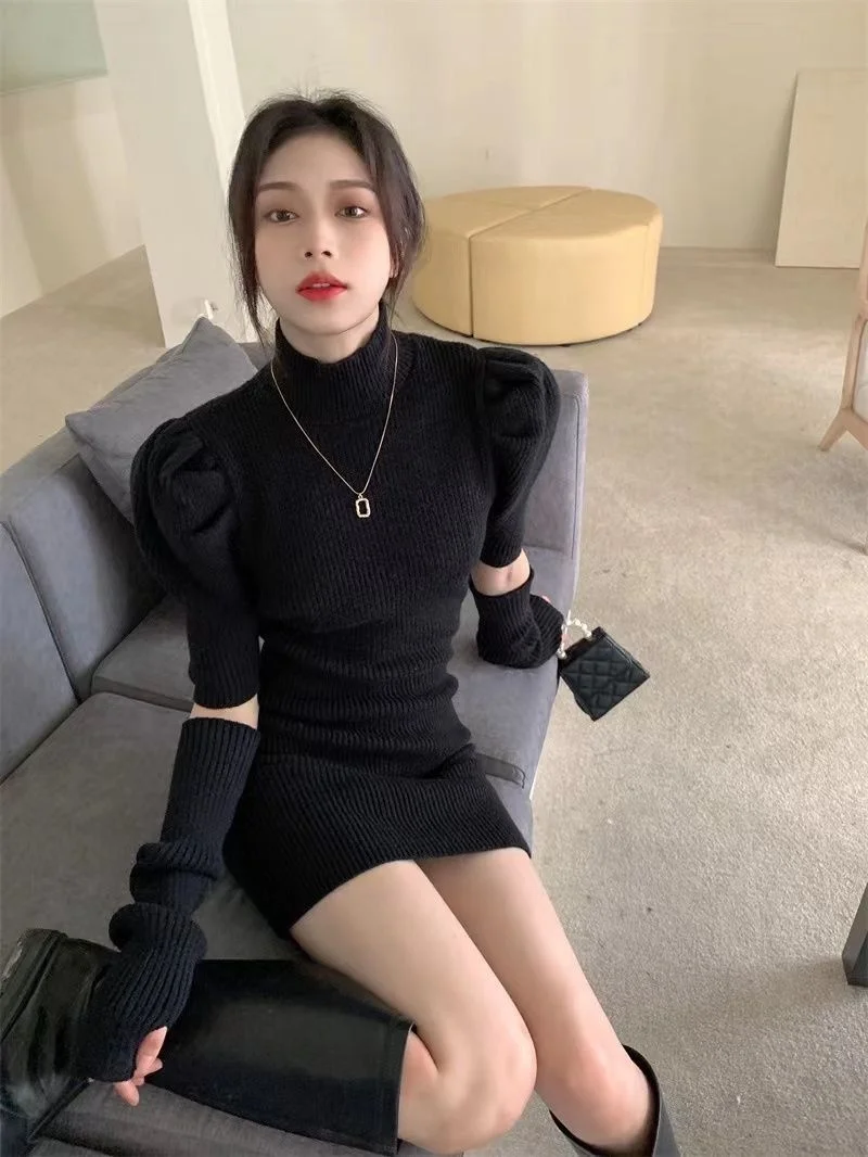 

Detachable Sleeve Knitted Sweater Women Pullovers Sexy Fall Colorblock Diagonal Stripe Knitwaers V-Nek All-Match Modern Work Ins