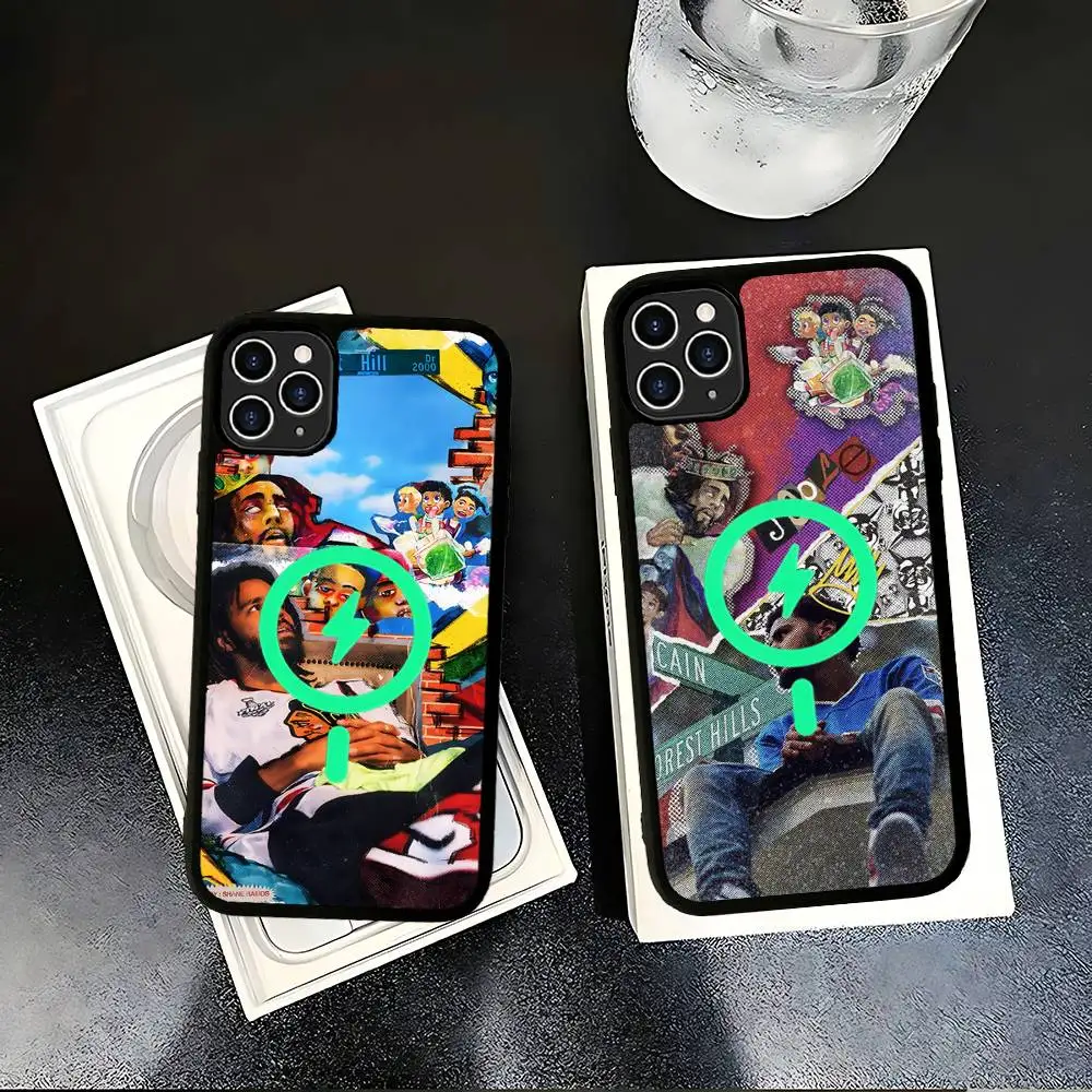 Singer J.Cole Magnetic Wireless Phone Case For IPhone 17 16 15 14 Plus 13 12 11 Pro Max
